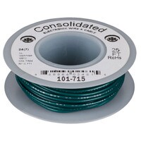 Consolidated Stranded 24 AWG Hook-Up Wire 25 ft. Green UL Rated